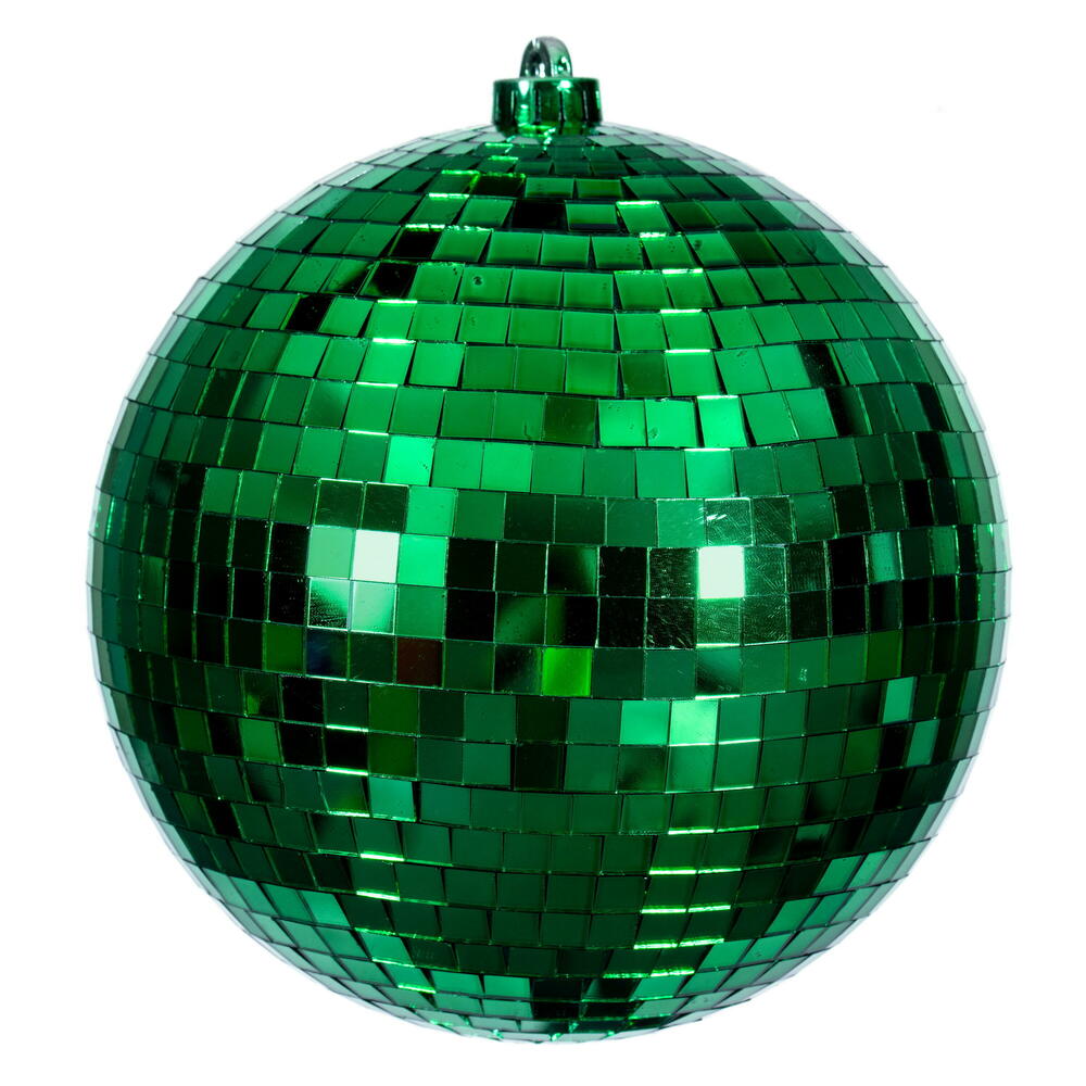8″ Green Mirror Ball Ornament