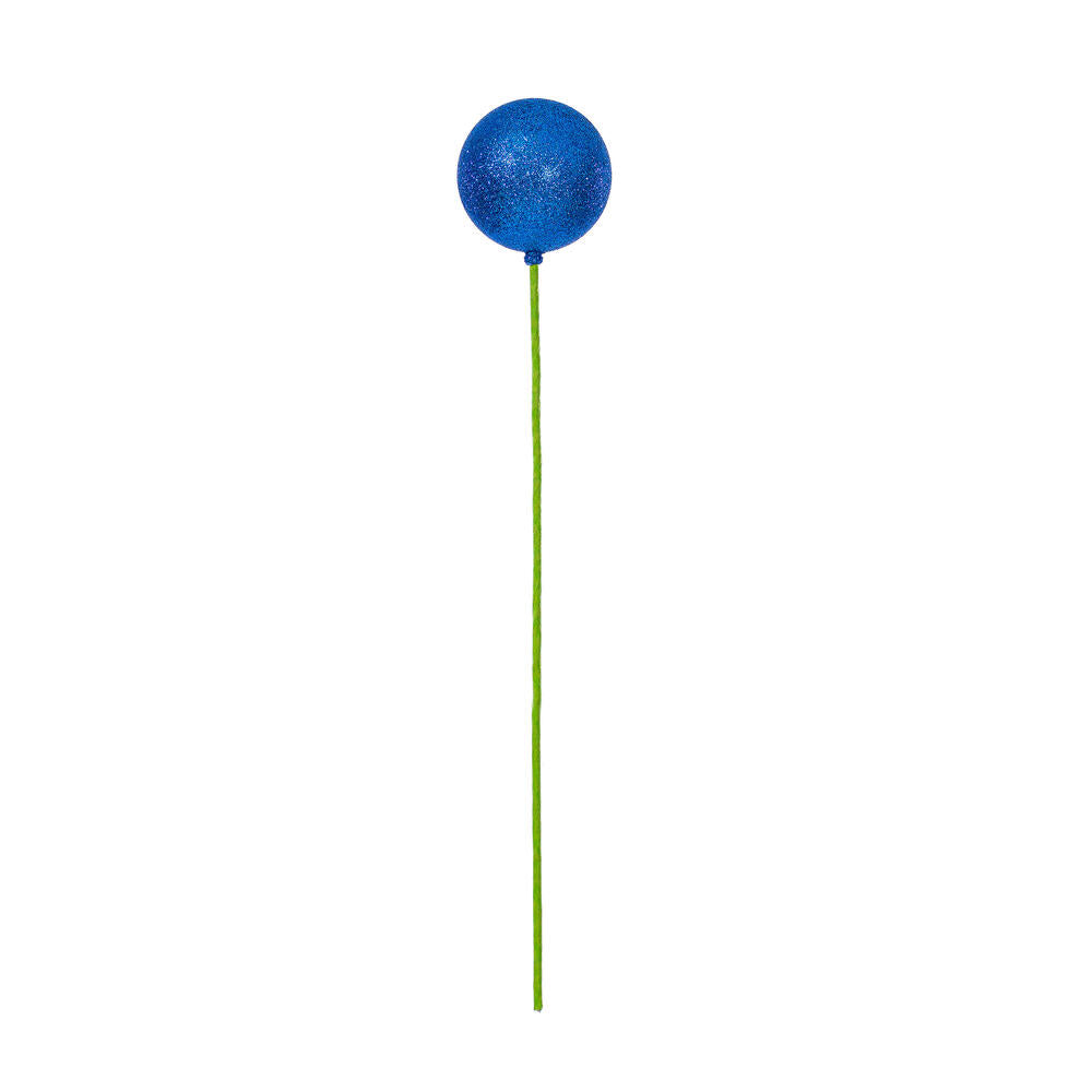 3” x 18” Blue Glitter Ball Stick 12/Bg