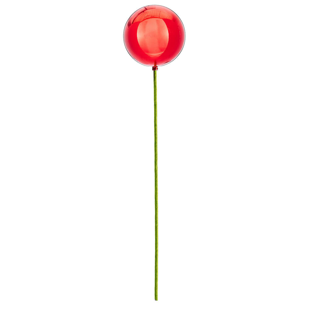 4” x 18” Red Shiny Ball Stick 6/Bag