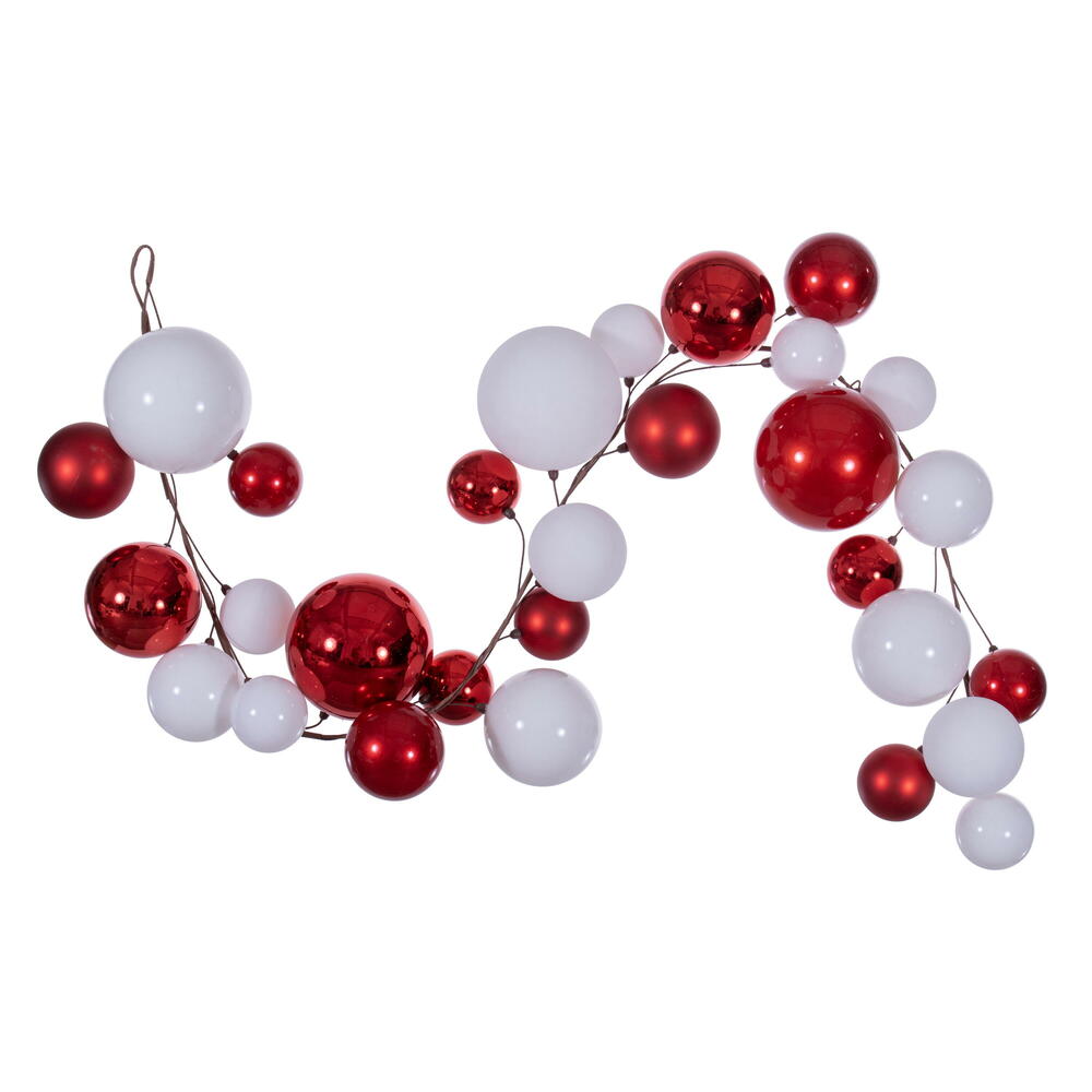 6' Red/White Ball Branch