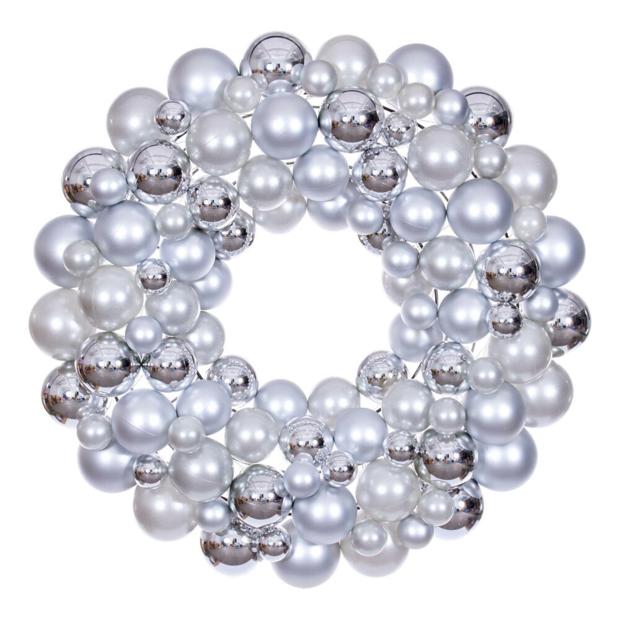 24” Silver Ball Wreath