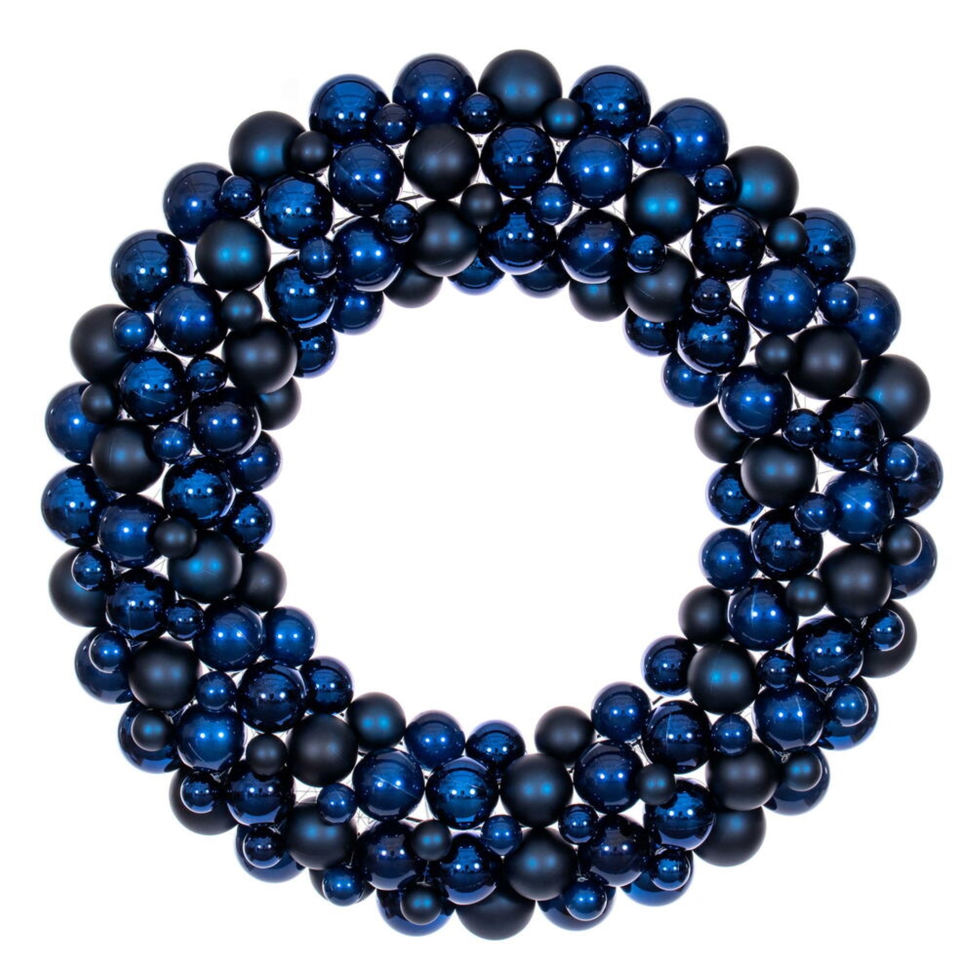 30” Midnight Blue Ball Wreath