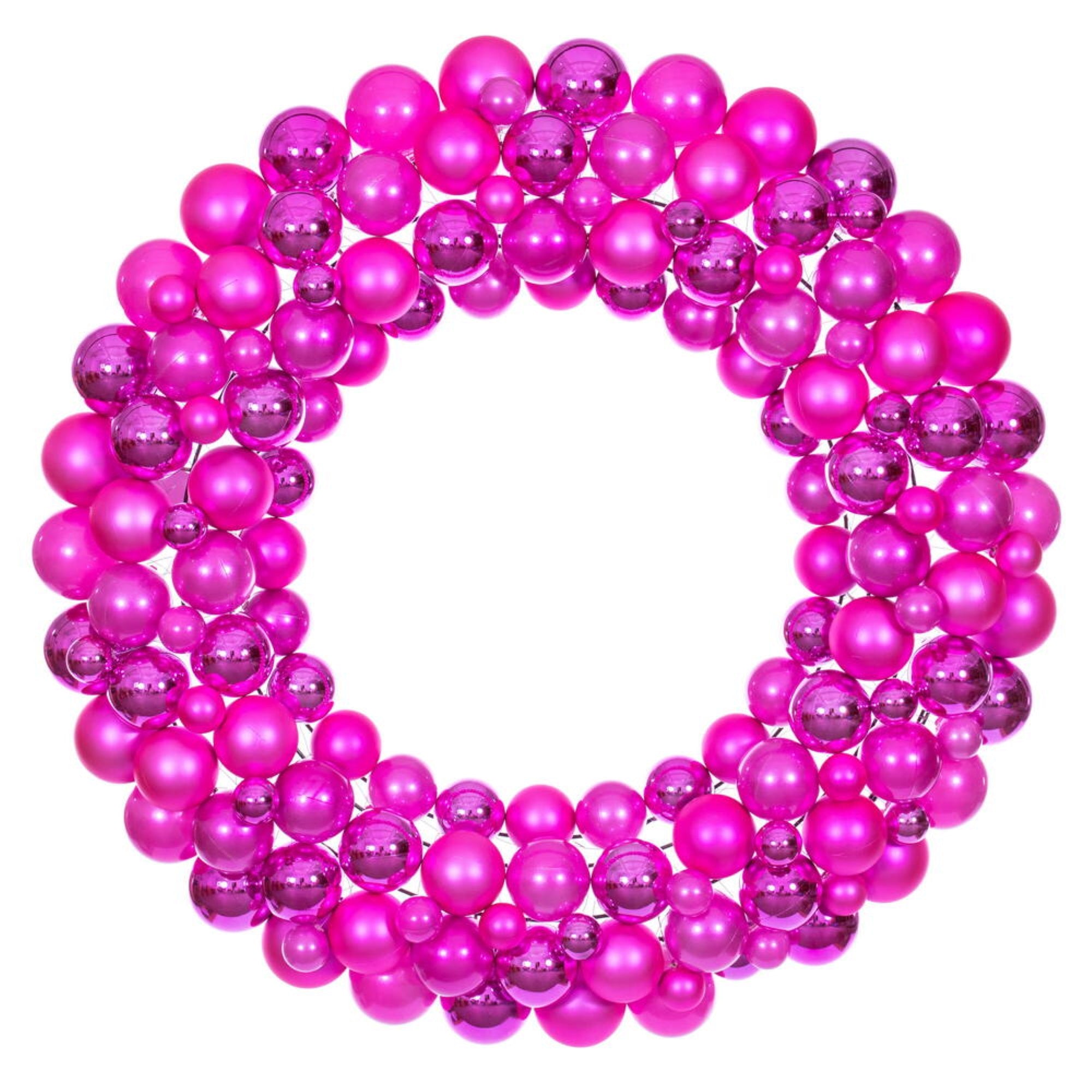 30” Hot Pink Ball Wreath