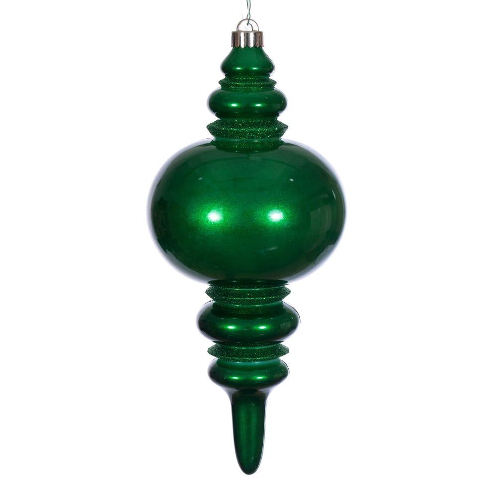 13” Green Candy Glitter Finial UV