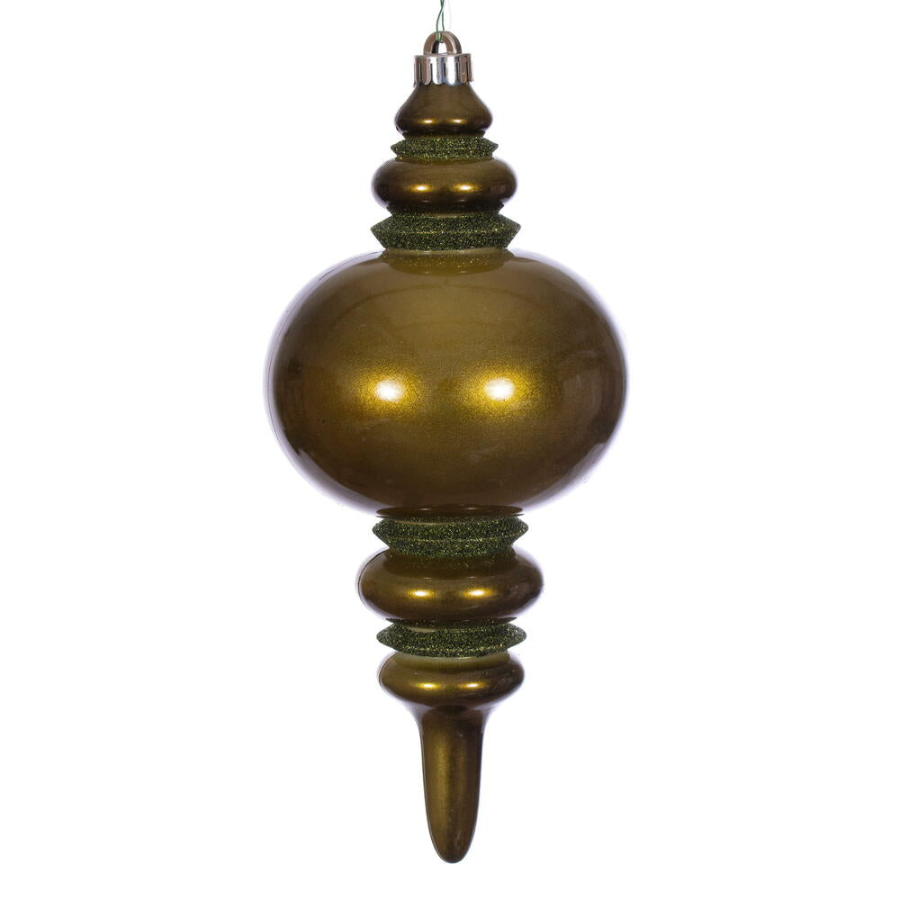 13” Olive Candy Glitter Finial UV