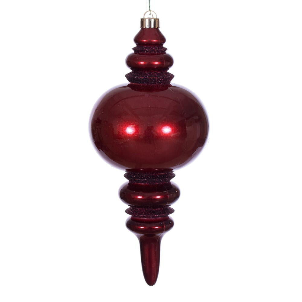 13” Wine Candy Glitter Finial UV