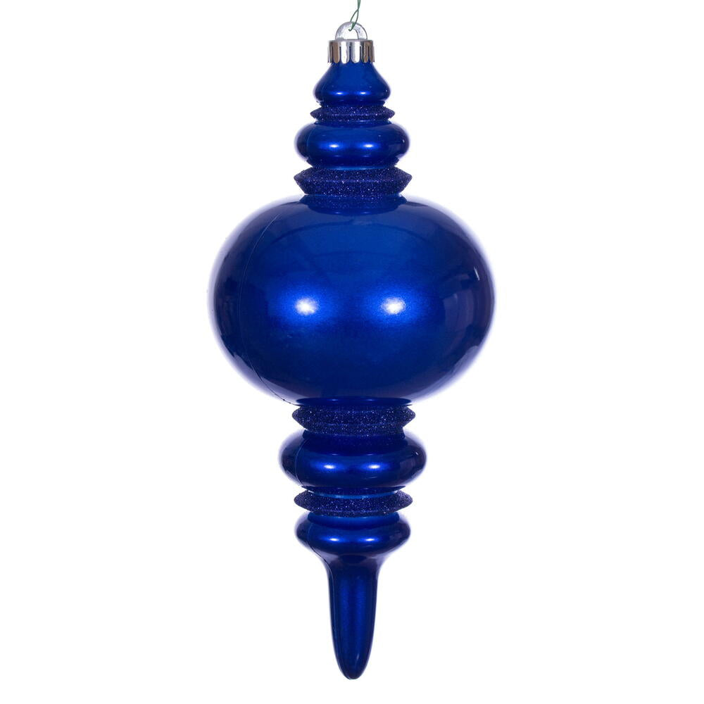 13” Cobalt Candy Glitter Finial UV