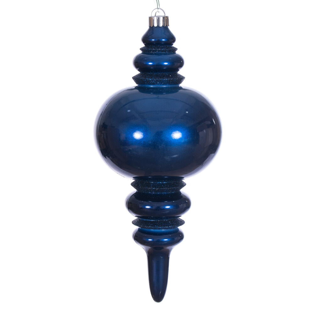13” Midnight Blue Candy Glitter Finial U