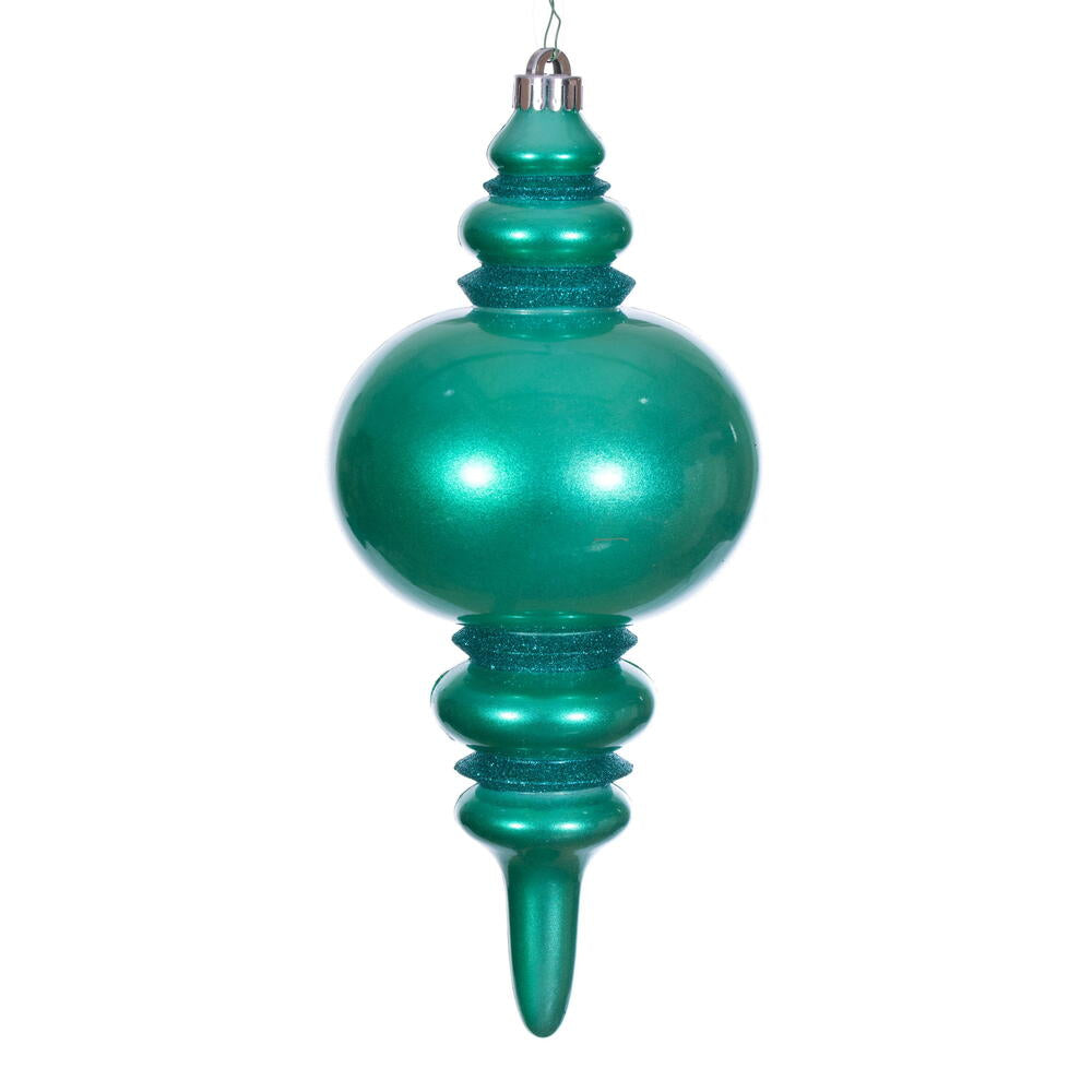 13” Teal Candy Glitter Finial UV
