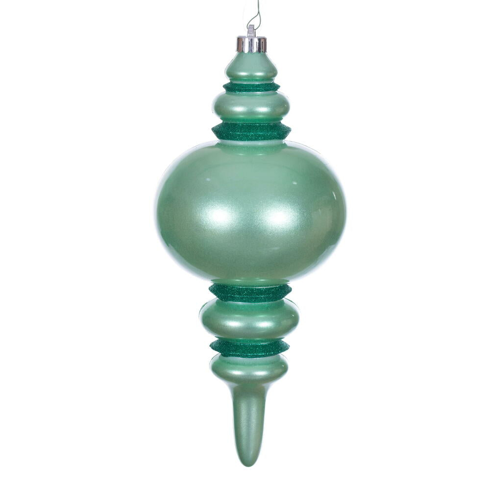 13” Sea Foam Candy Glitter Finial UV