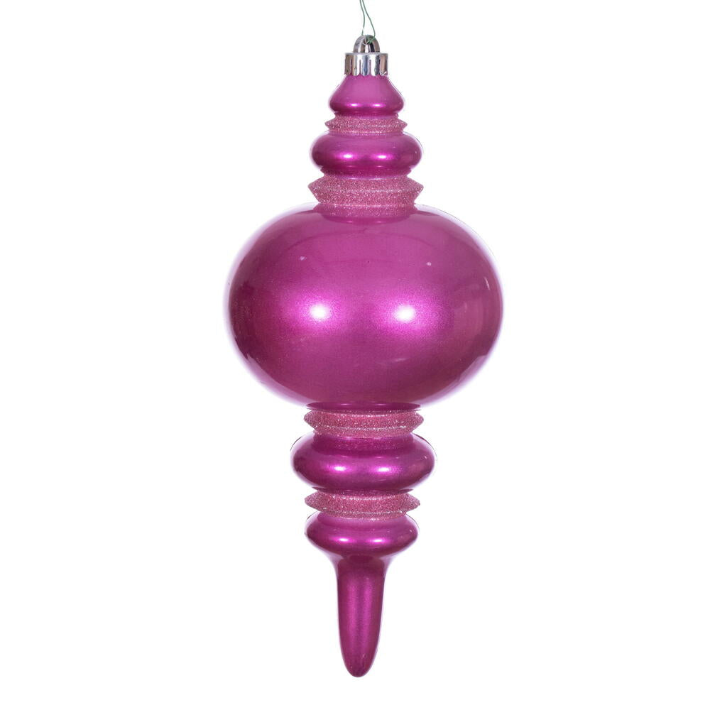 13” Mauve Candy Glitter Finial UV