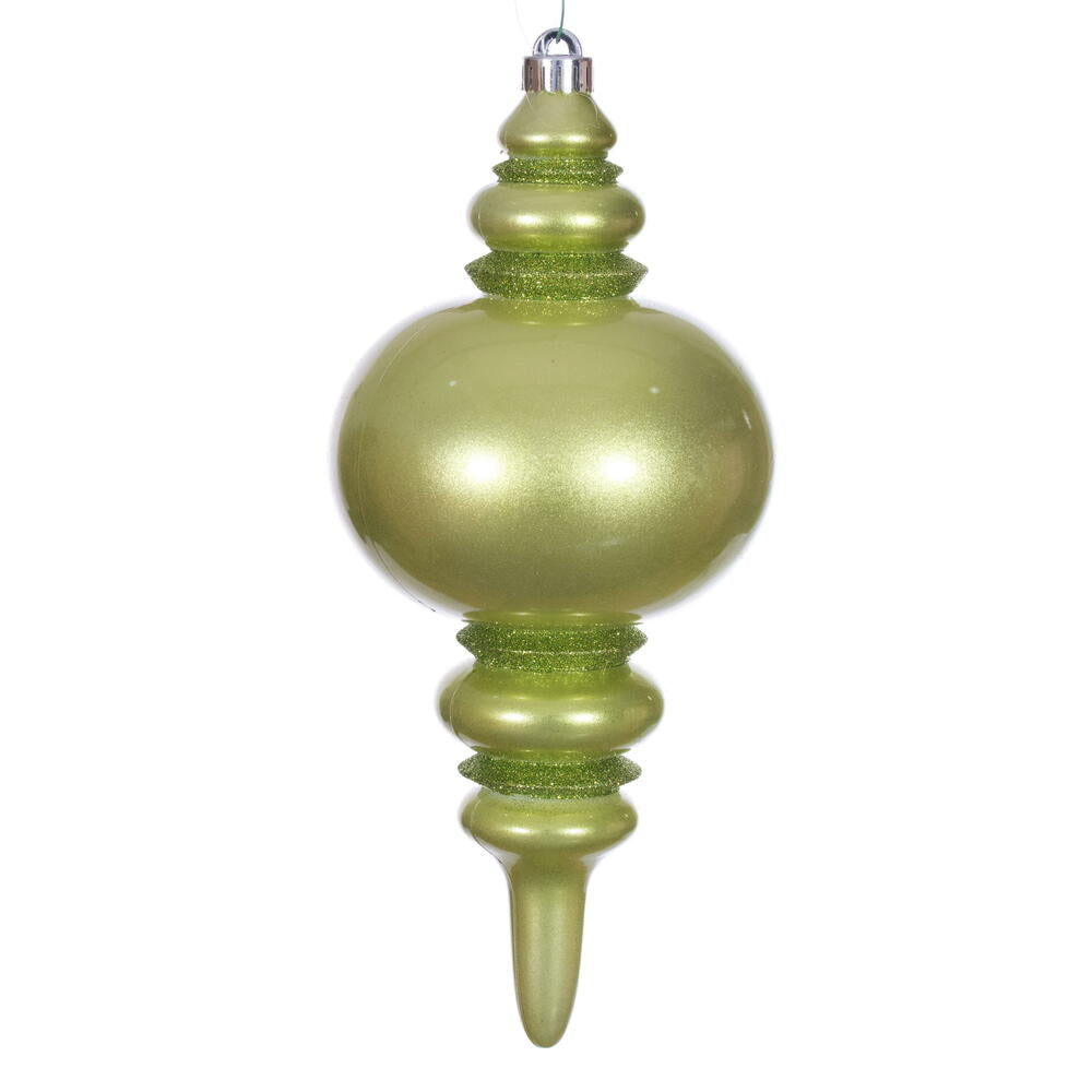 13” Celadon Candy Glitter Finial UV