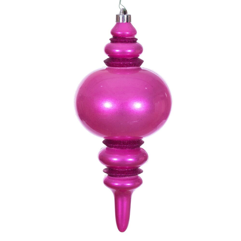 13” Hot Pink Candy Glitter Finial UV