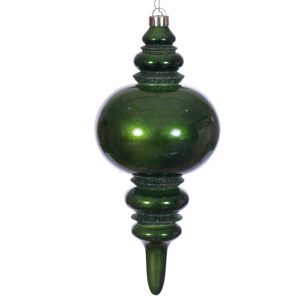 13” Moss Green Candy Glitter Finial UV