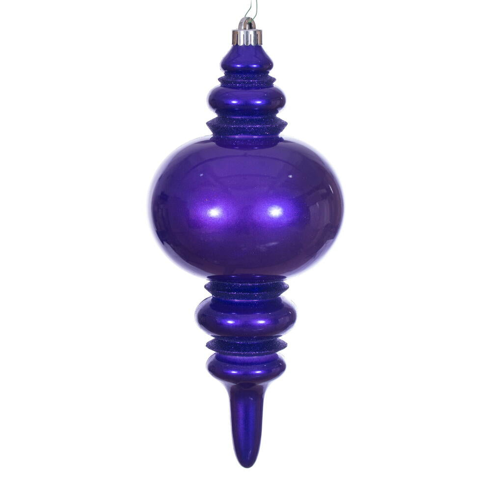 13” Purple Candy Glitter Finial UV
