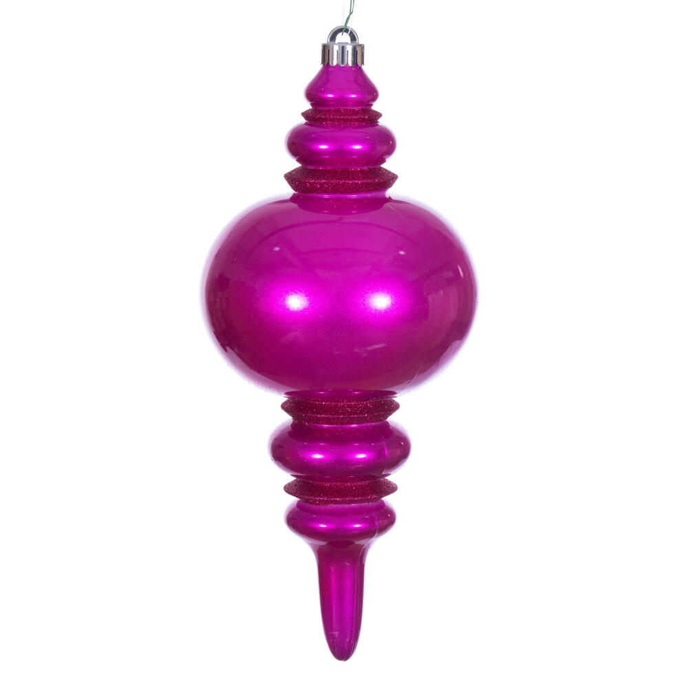 13” Fuchsia Candy Glitter Finial UV