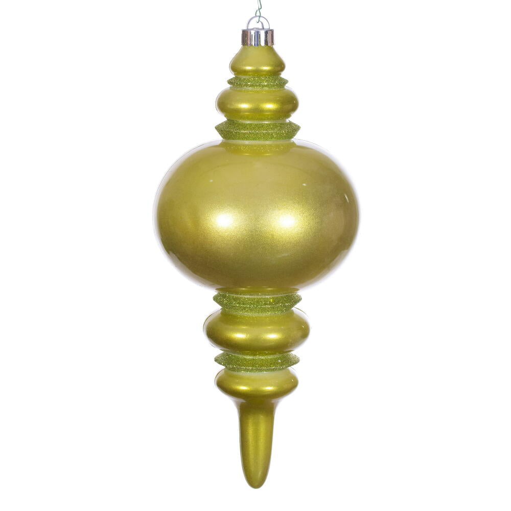 13” Lime Candy Glitter Finial UV