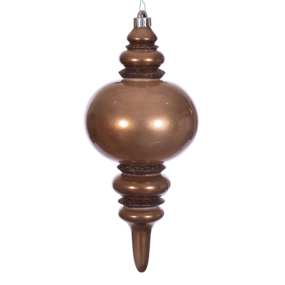13” Mocha Candy Glitter Finial UV