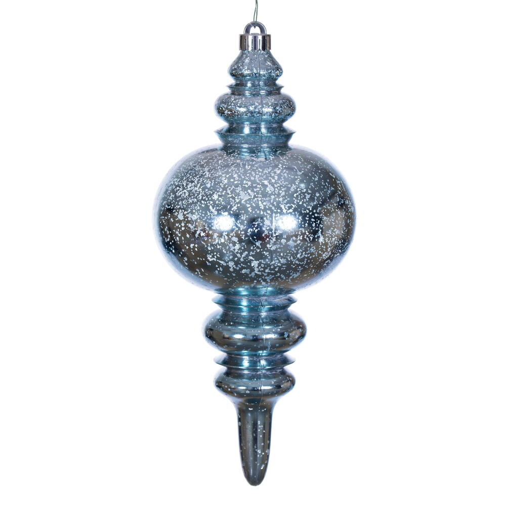 13” Baby Blue Mercury Finial
