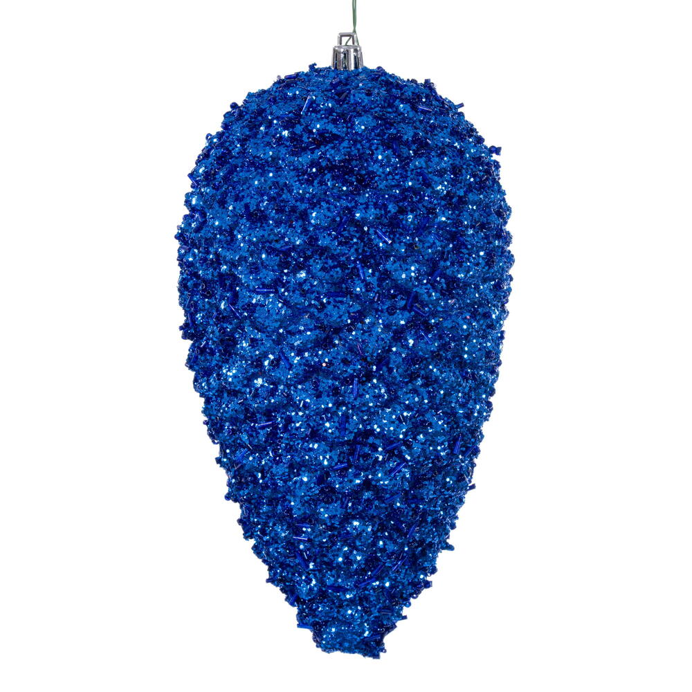 10” Blue Glitter Pinecone 2/Bag