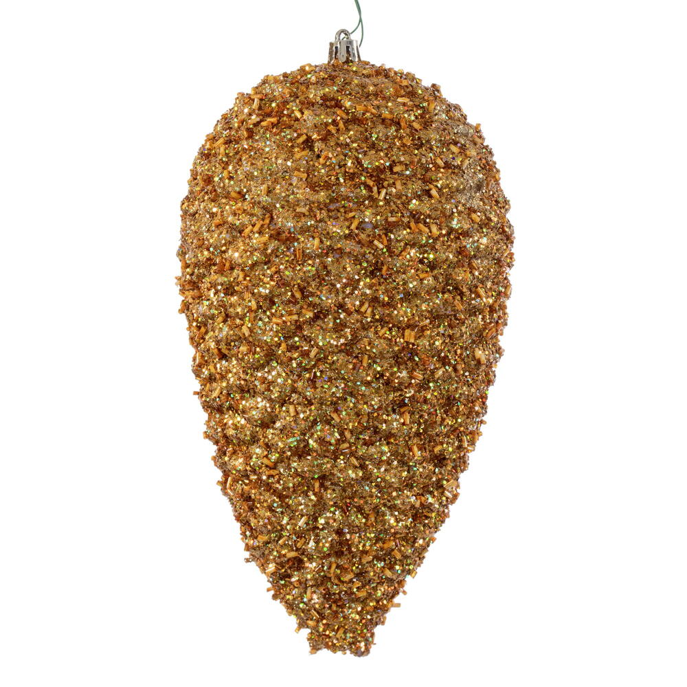 10” Gold Glitter Pinecone 2/Bag
