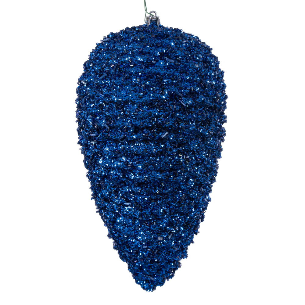 10” Midnight Blue Glitter Pinecone 2/Bag