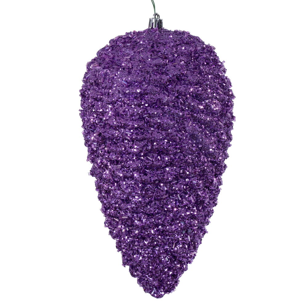 10” Lavender Glitter Pinecone 2/Bag