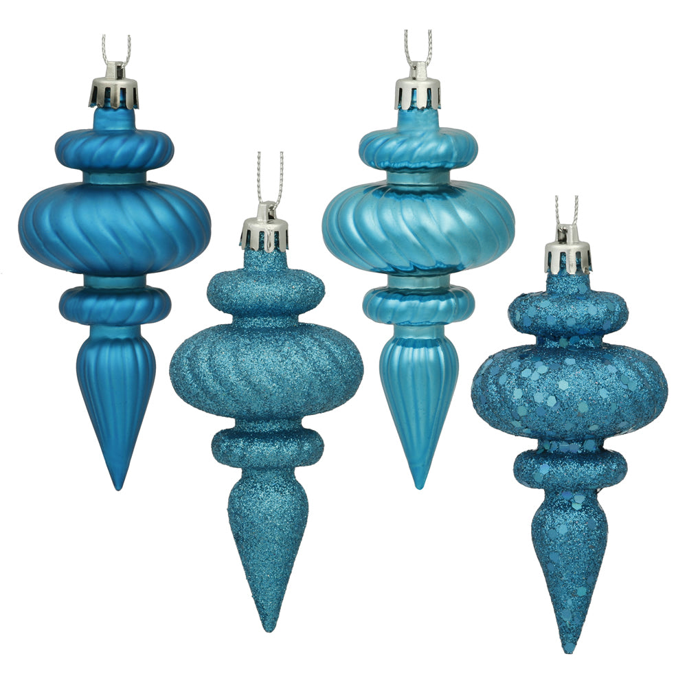 Vickerman 4″ Turquoise Finial 4 Finish Asst 8/Bx - N500012