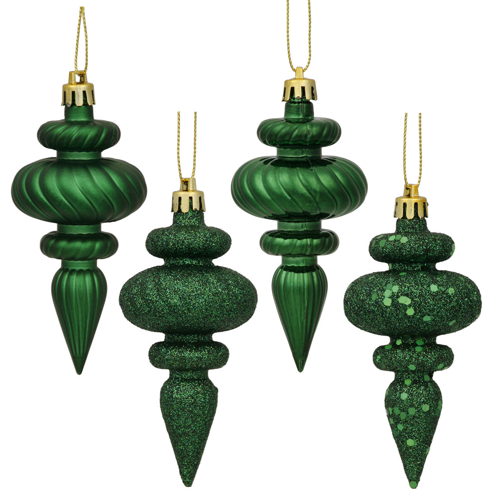 Vickerman 4″ Emerald Finial 4 Finish Asst 8/Bx - N500024