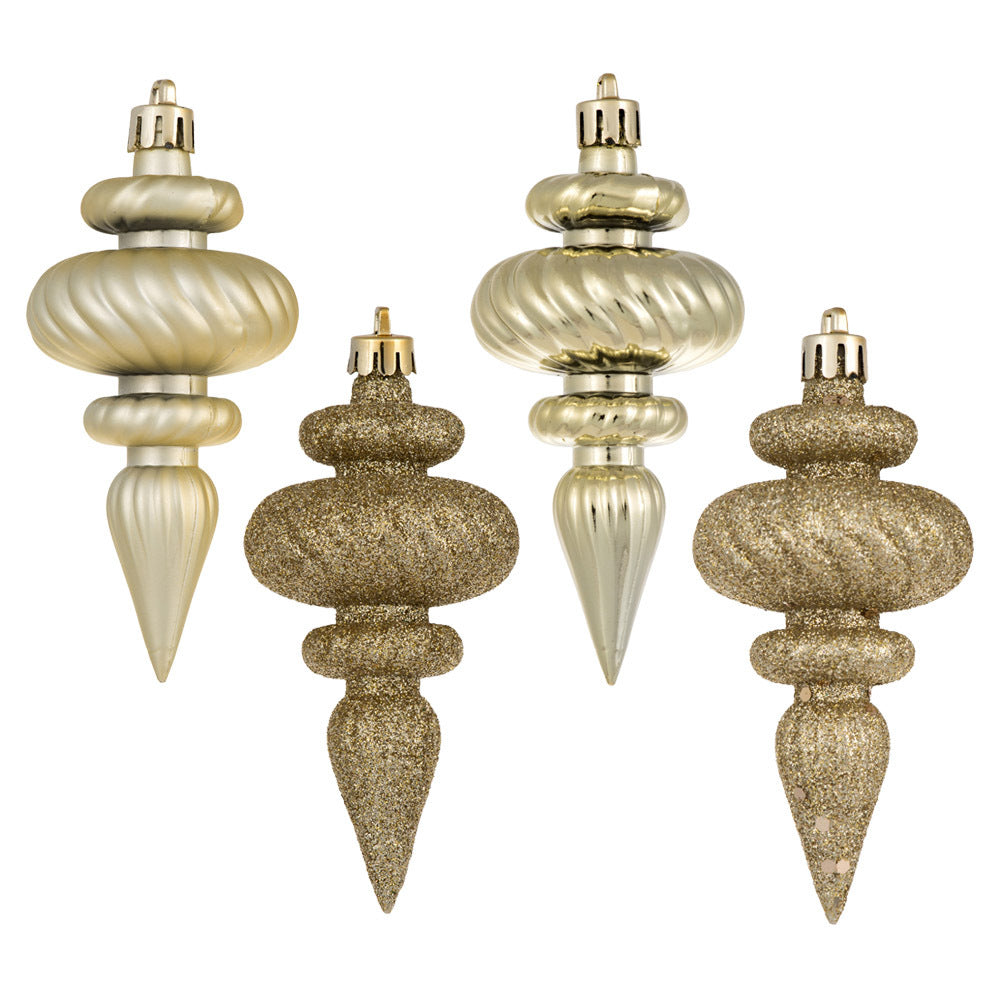 Vickerman 4″ Champagne Finial 4 Finish Asst 8/Bx - N500038