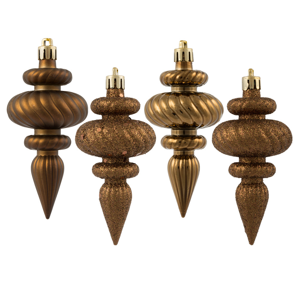 Vickerman 4” Mocha Finial 4 Finish Asst 8/Bx - N500076