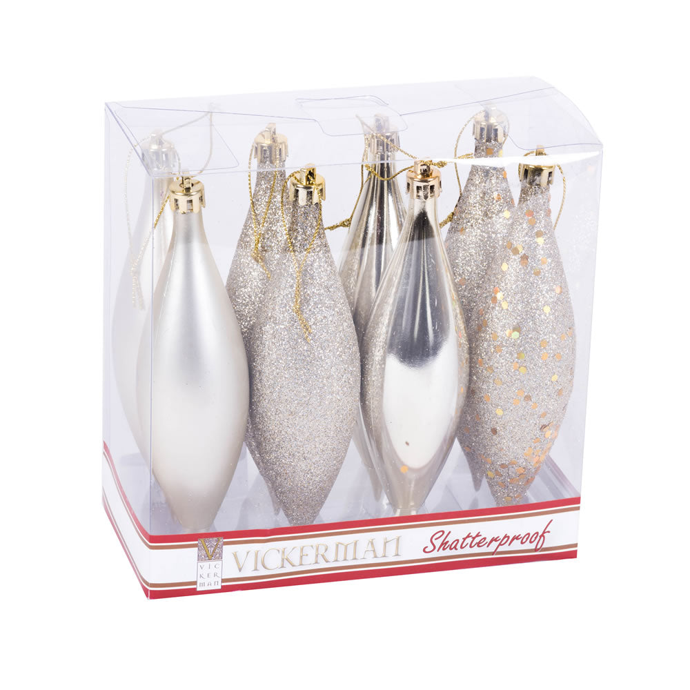 Vickerman 5.5″ Champagne Drop 4 Finish Asst 8/Bx - N500138