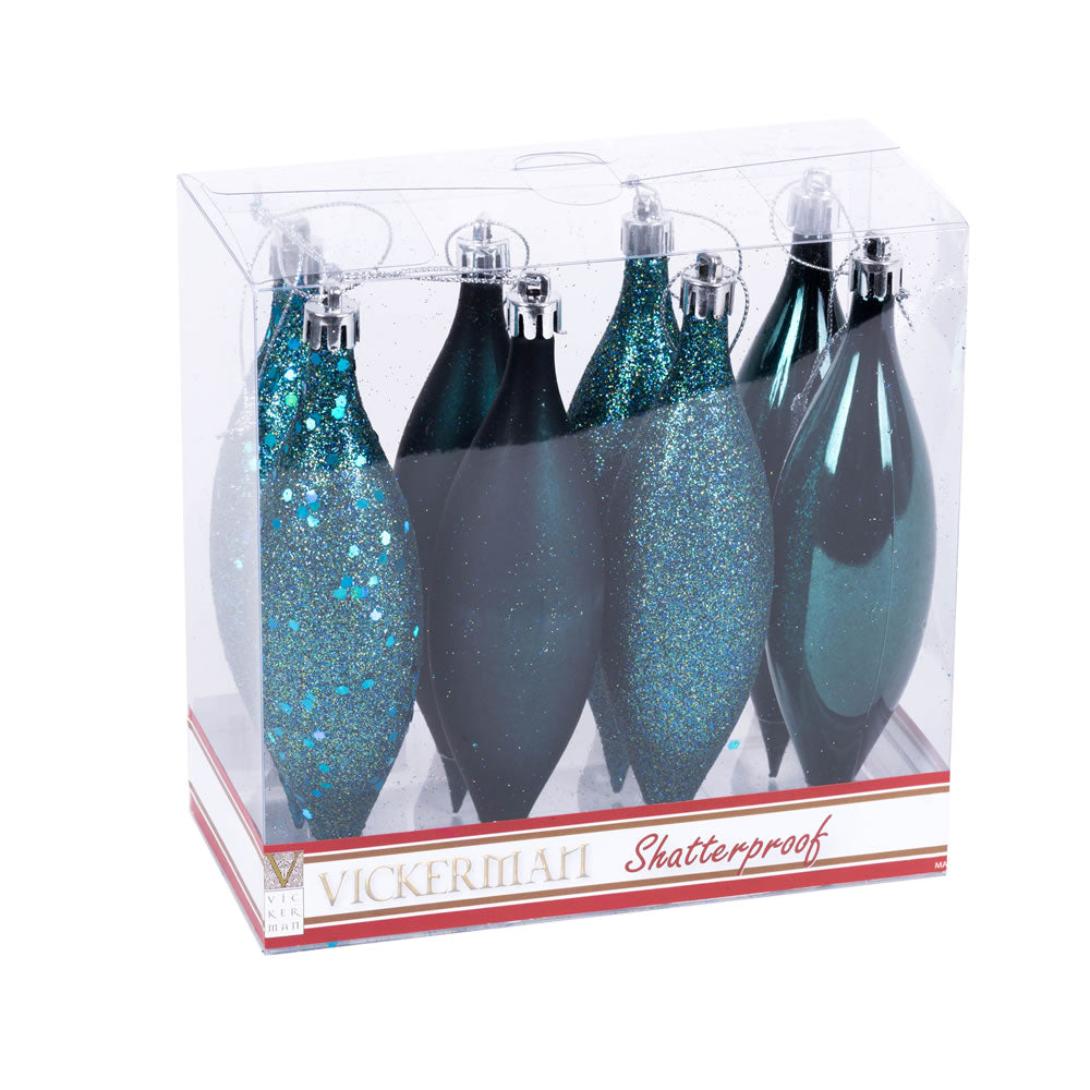 Vickerman 5.5″ Sea Blue Drop 4 Finish Asst 8/Bx - N500162