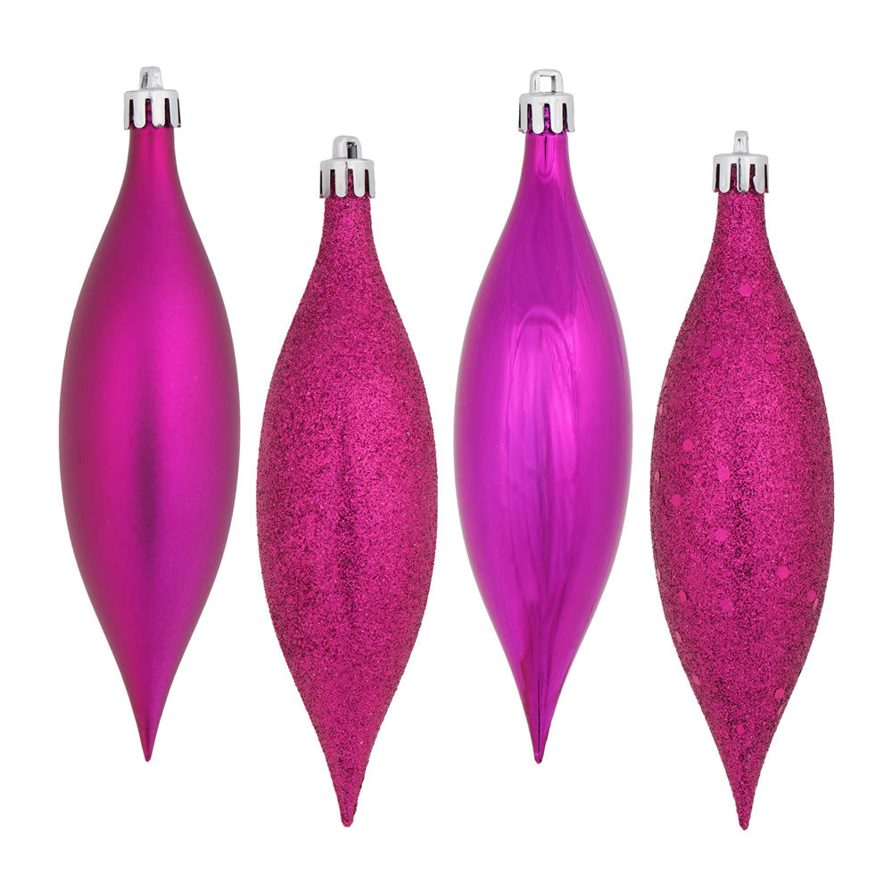 Vickerman 5.5” Fuchsia Drop 4 Finish Asst 8/Bx - N500170