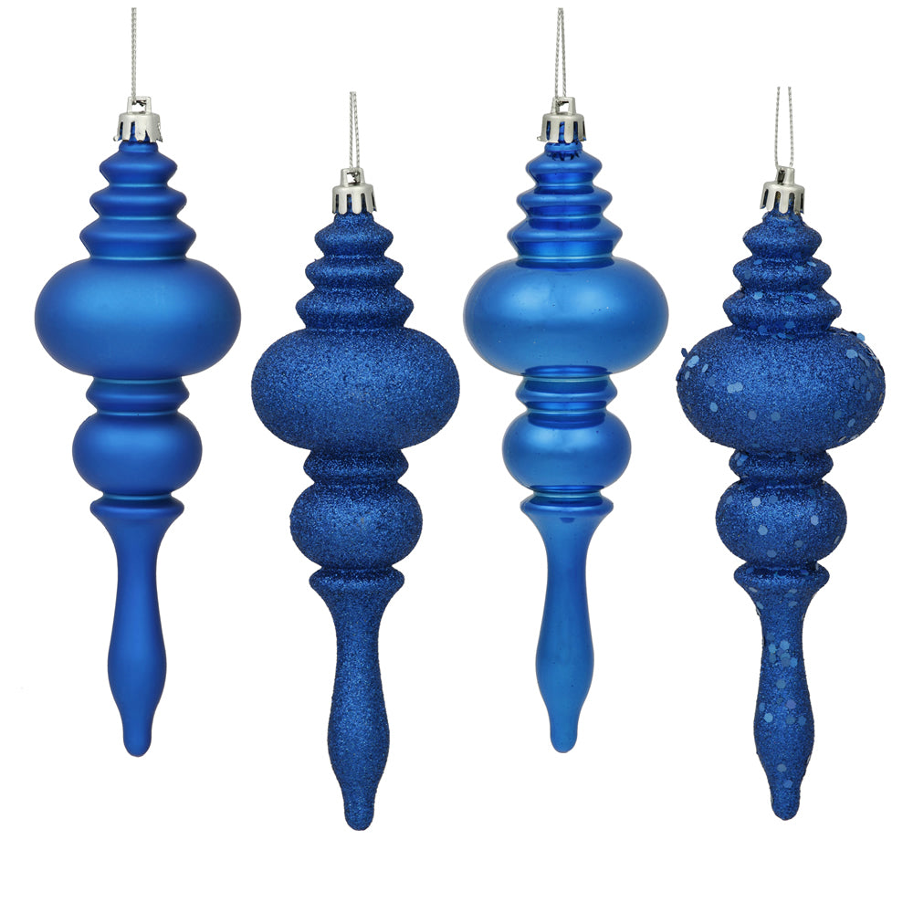 Vickerman 7″ Blue Finial 4 Finish Asst 8/Bx - N500202
