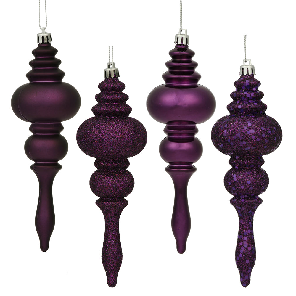 Vickerman 7″ Plum Finial 4 Finish Asst 8/Bx - N500226