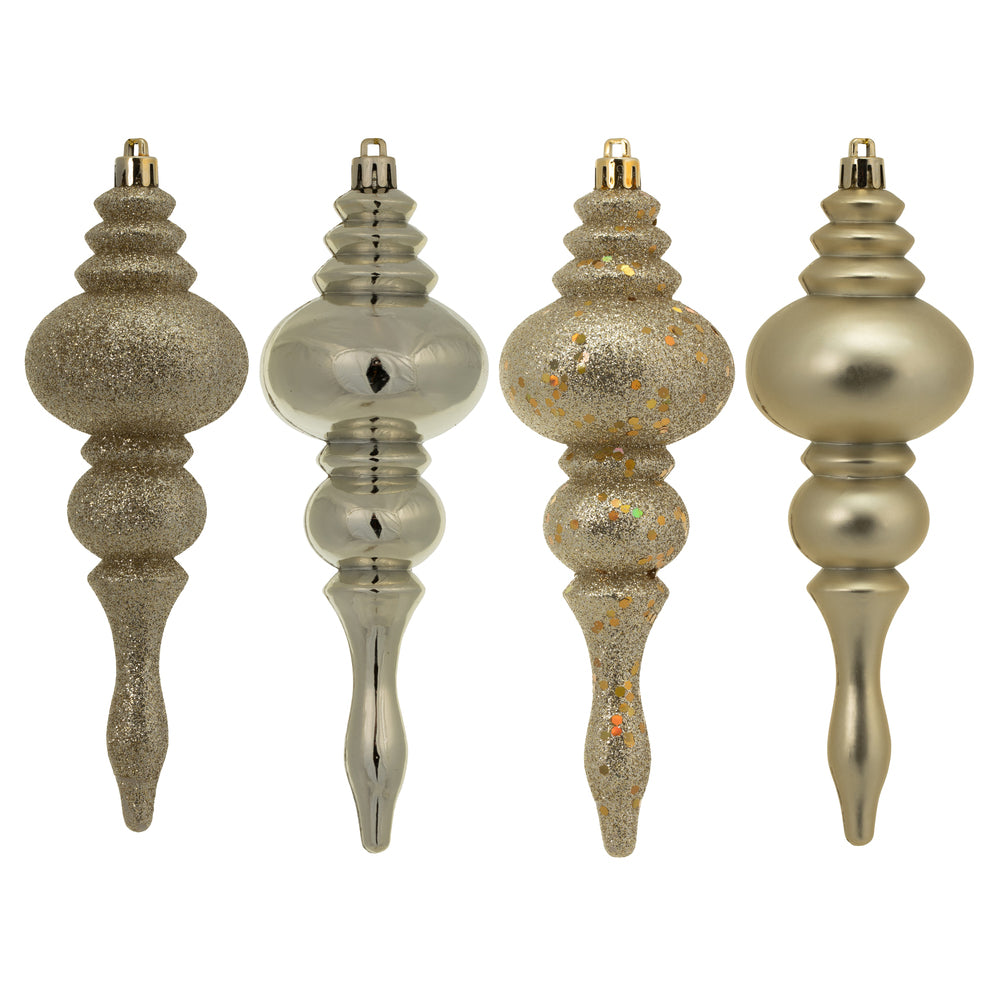 Vickerman 7″ Champagne Finial 4 Finish Asst 8/Bx - N500238