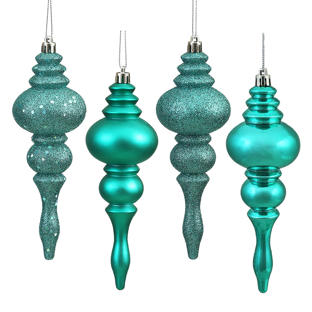 Vickerman 7″ Teal Finial 4 Finish Asst 8/Bx - N500242
