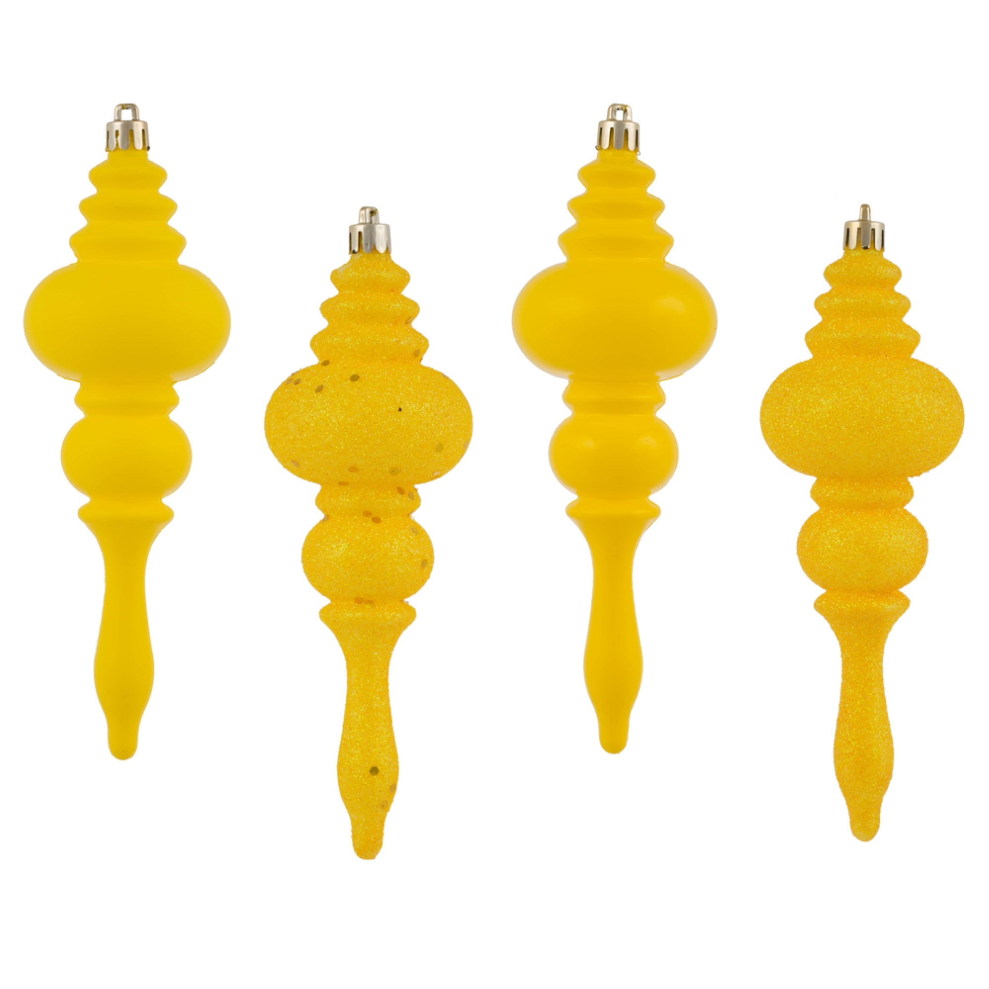 7” Yellow Finial 4 Finish Asst 8/Bx