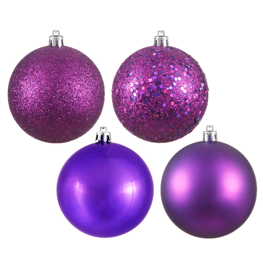Vickerman 2.4″ Plum 4 Finish Ball Asst 24/Bx - N590626