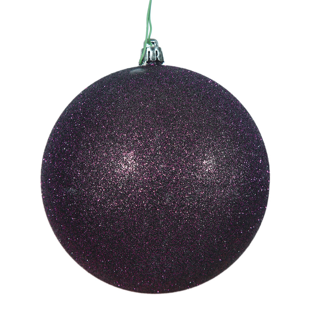 Vickerman 2.4” Plum Glitter Ball 24/Bag - N590626DG