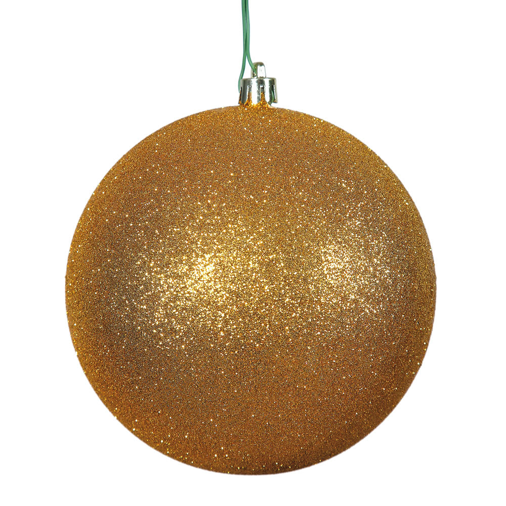 Vickerman 2.4” Antique Gold Glitter Ball 24/Bag - N590630DG
