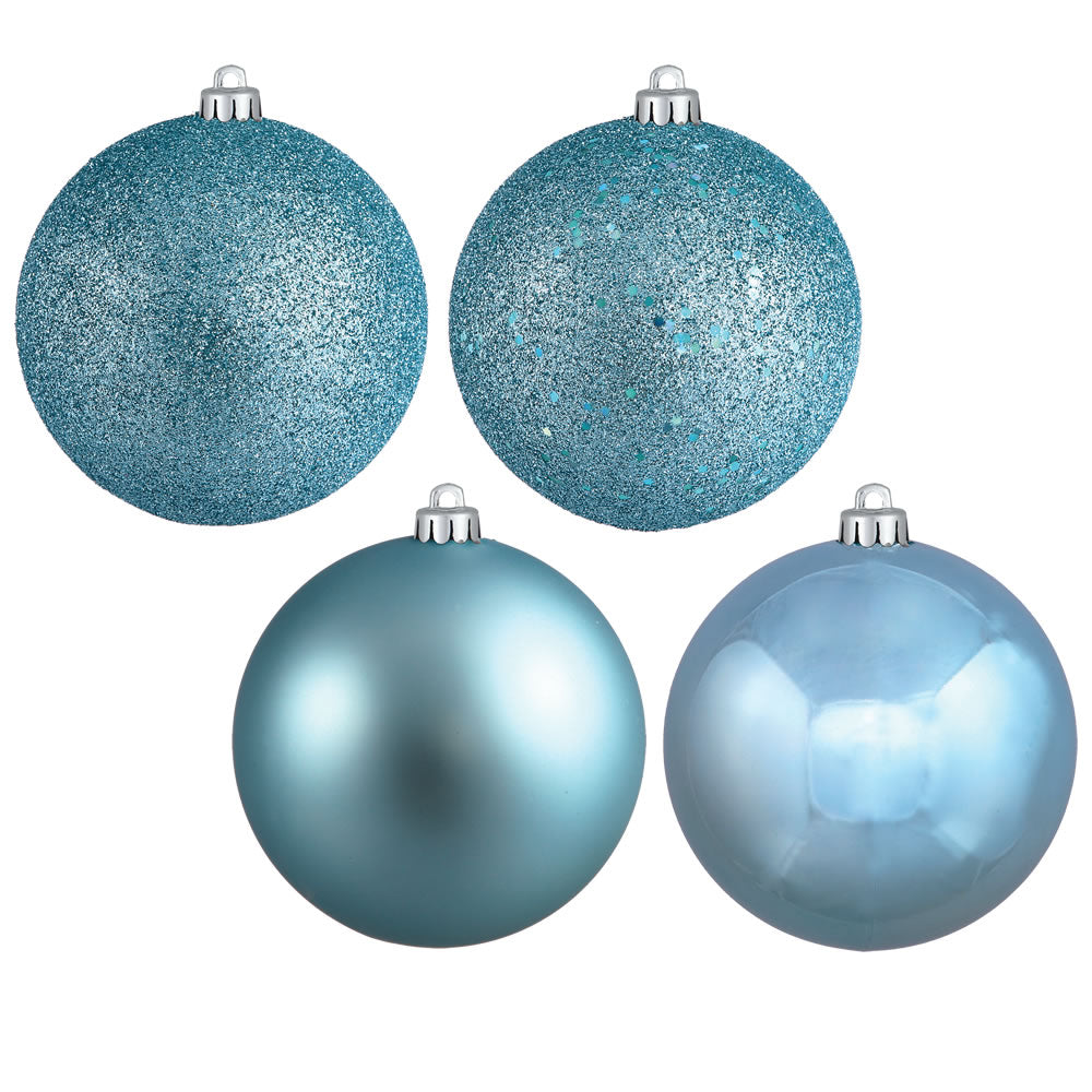Vickerman 2.4″ Baby Blue 4 Finish Orn Asst 24/Box - N590632A