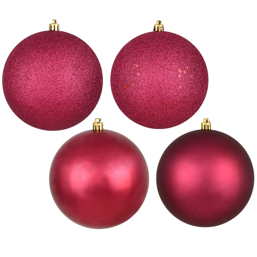 Vickerman 2.75” Berry Red 4 Finish Orn Asst 20/Box - N590721