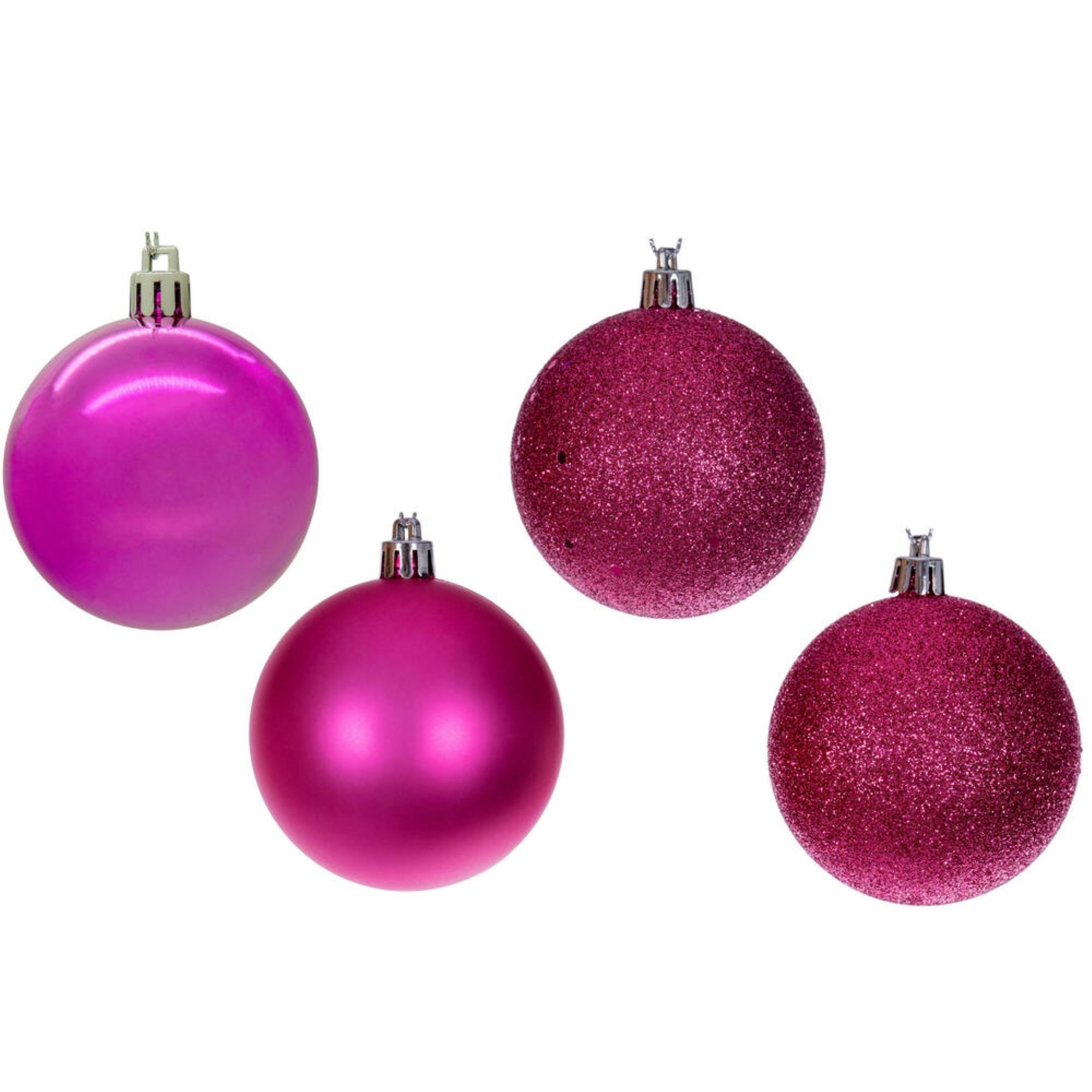 2.75” Hot Pink 4 Finish Orn Asst 20/Box