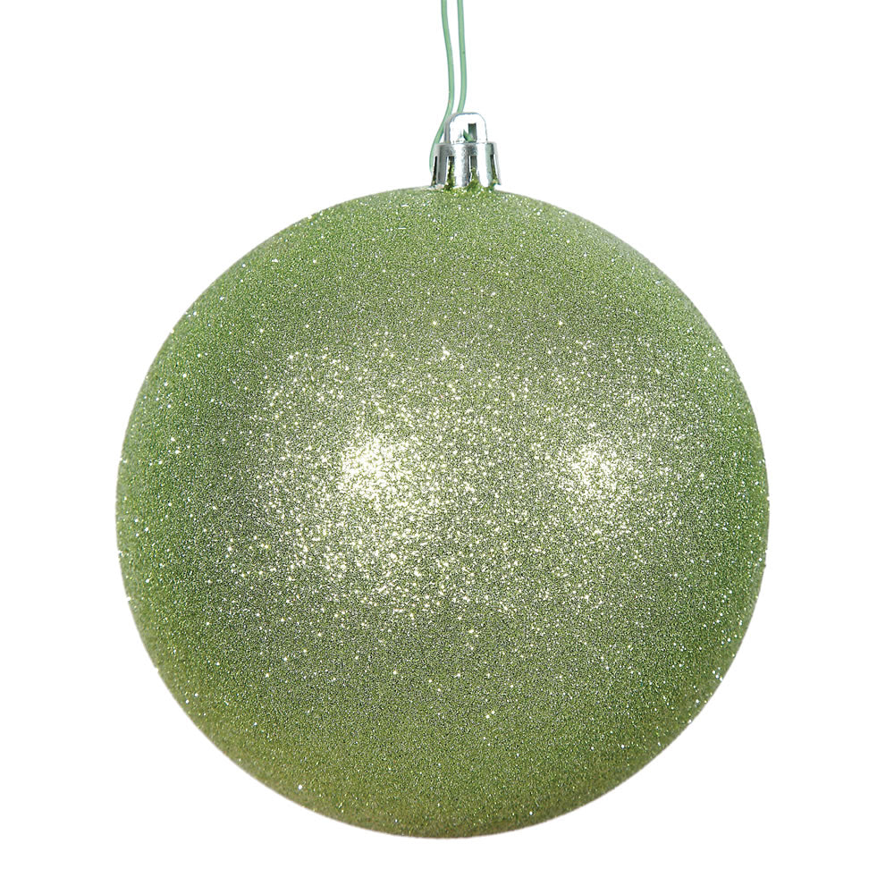Vickerman 3″ Celadon Glitter Ball Drilled 12/Bag - N590854DG