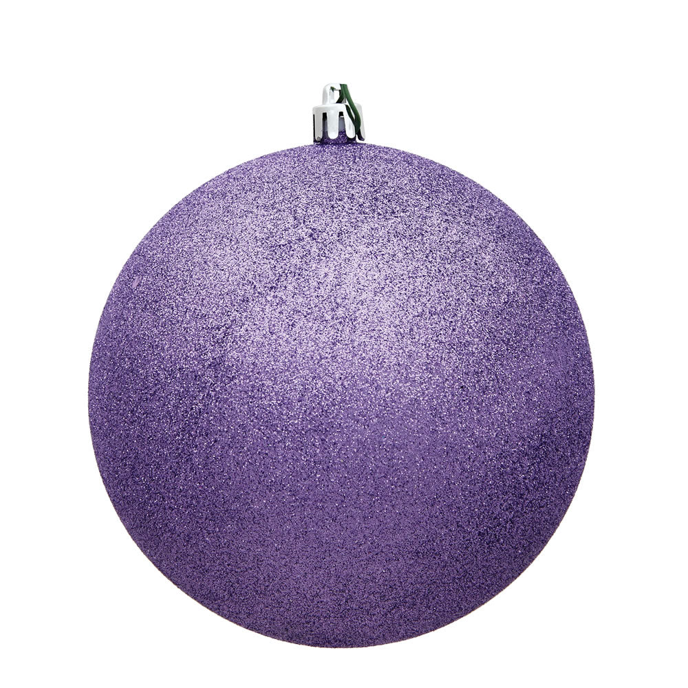 Vickerman 3” Lavender Glitter Ball Drilled 12/Bag - N590886DG