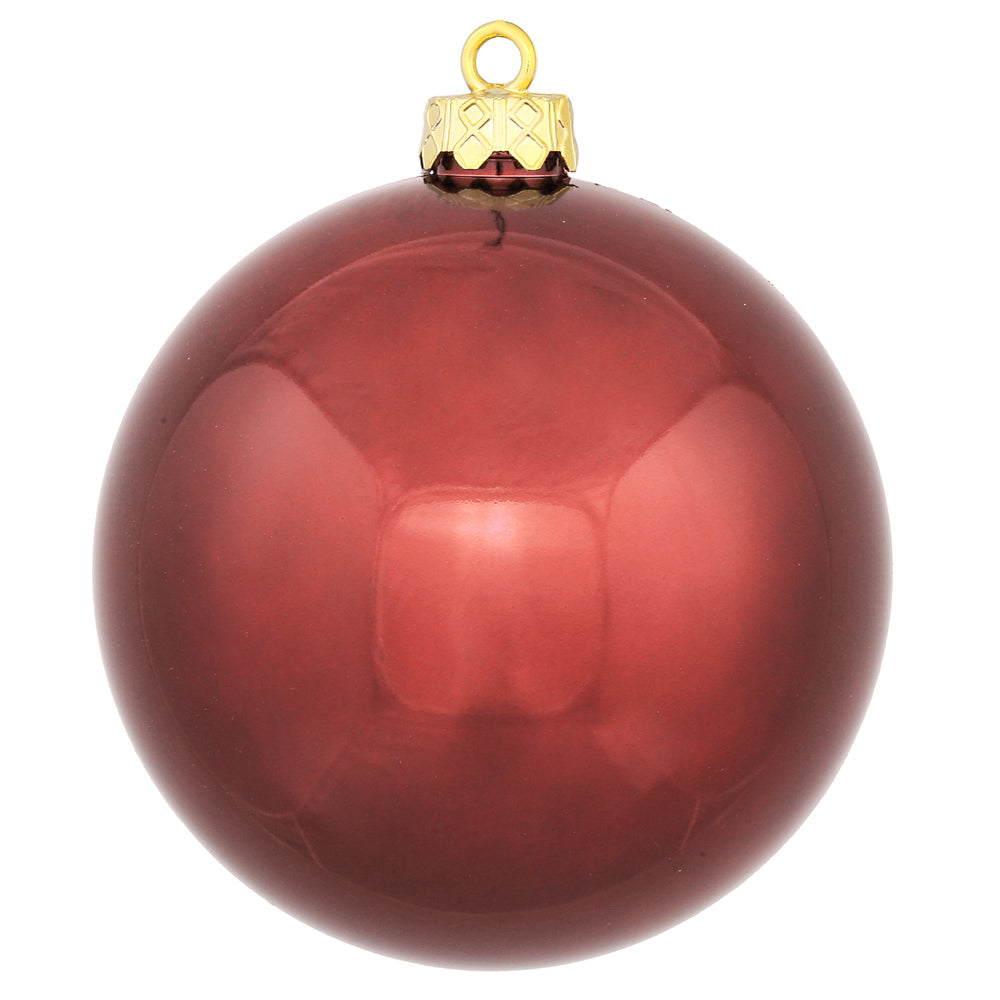 Vickerman 4″ Wine Shiny Ball UV Drilled 6/Bag - N591019DSV