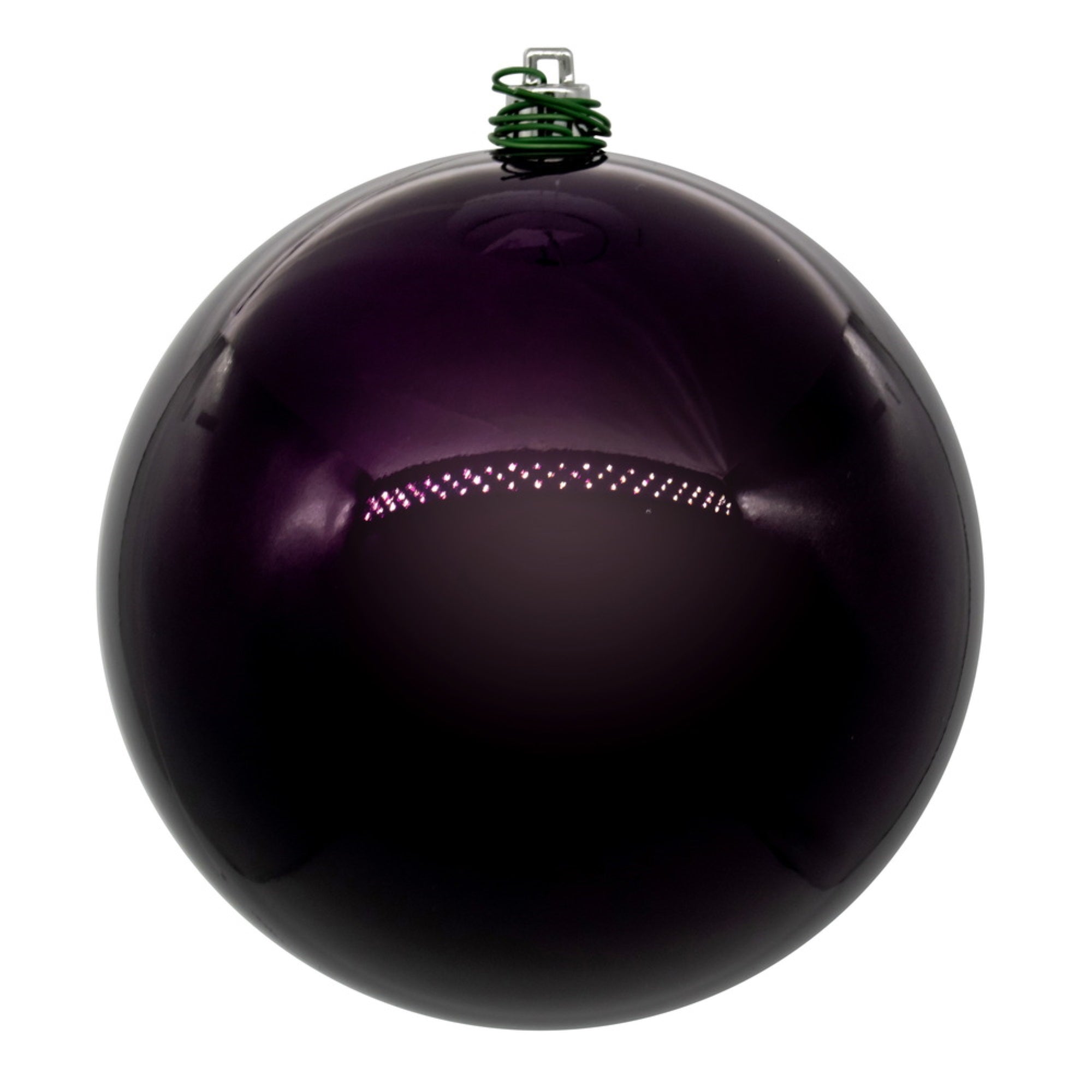 Vickerman 4″ Plum Pearl UV Drilled Ball Ornament 6 per bag.