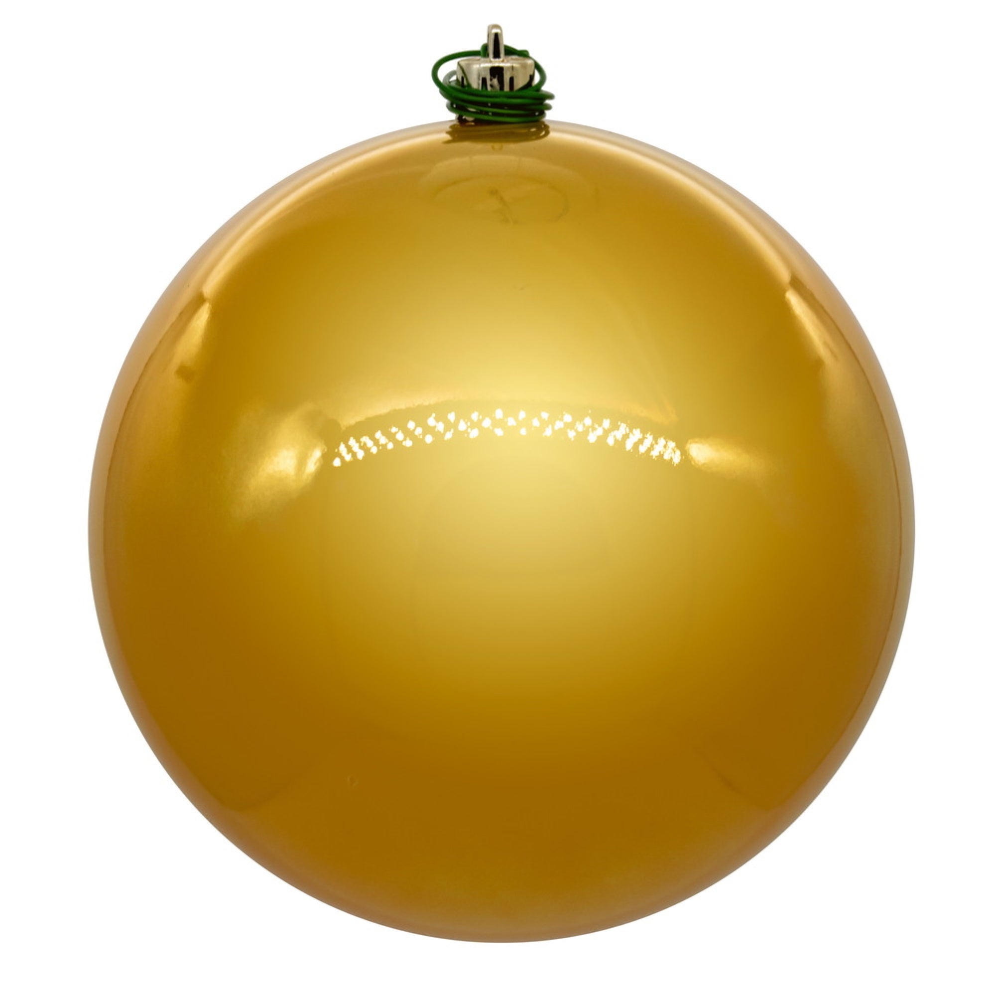 Vickerman 4″ Honey Gold Pearl UV Drilled Ball Ornament 6 per bag.